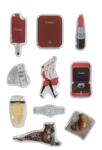 Cartier Luxe 3D Puff Sticker Pack for Phone, Laptop & Accessories