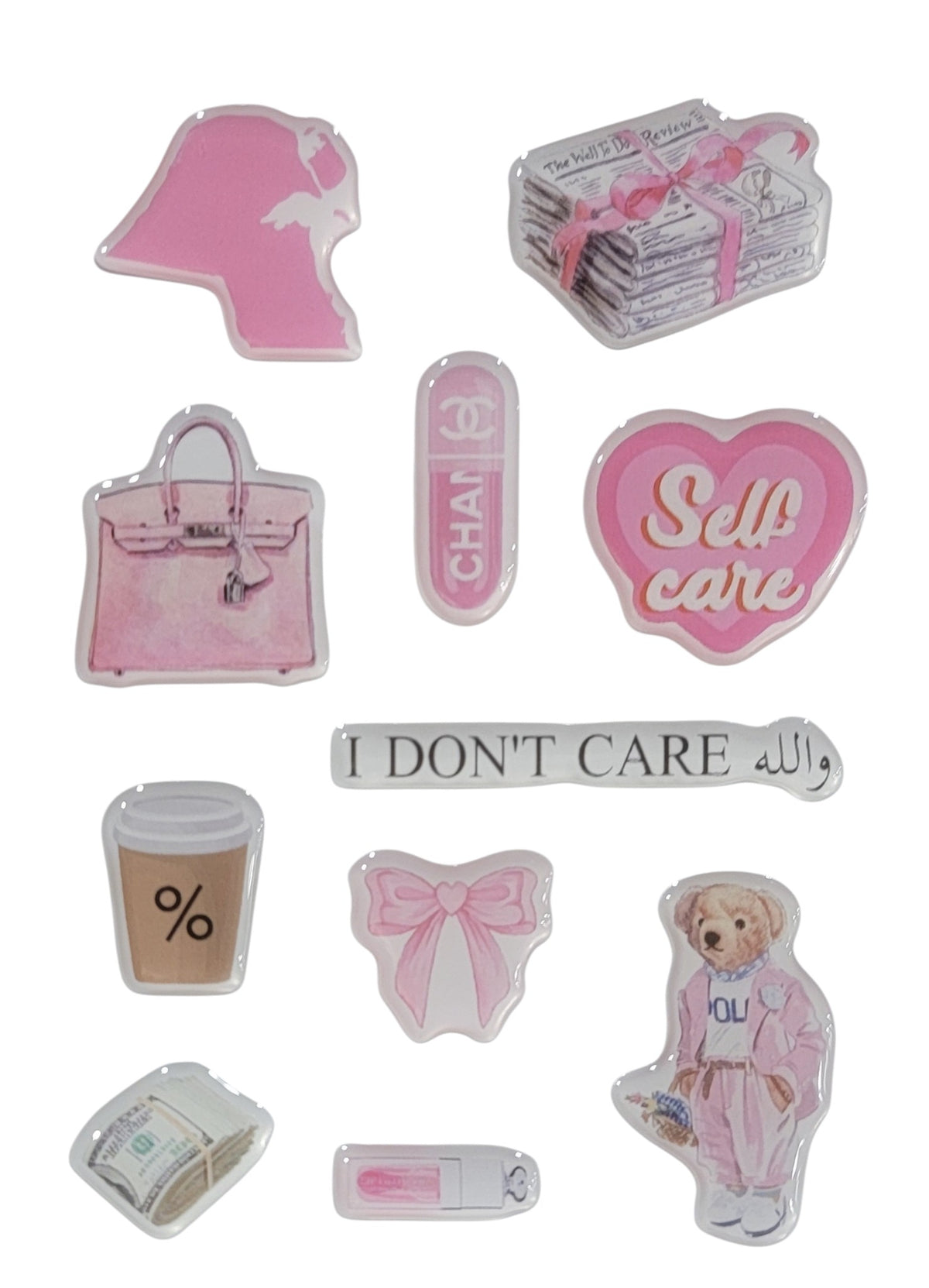 Coquette Bliss 3D Puff Sticker Pack for Phone, Laptop & Accessories