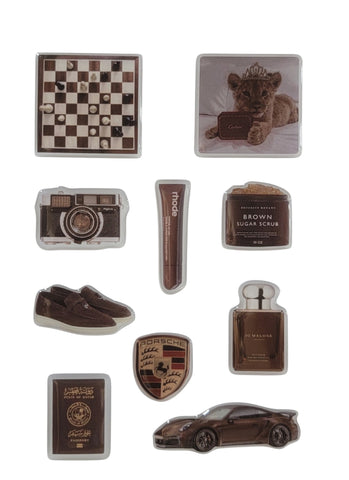 Espresso Luxe 3D Puff Sticker Pack for Phone, Laptop & Accessories