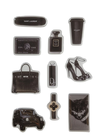 Noir Elite 3D Puff Sticker Pack for Phone, Laptop & Accessories