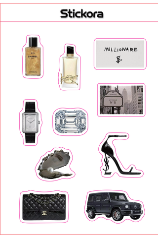 Millionaire Edit 3D Puff Sticker Pack for Phone, Laptop & Accessories