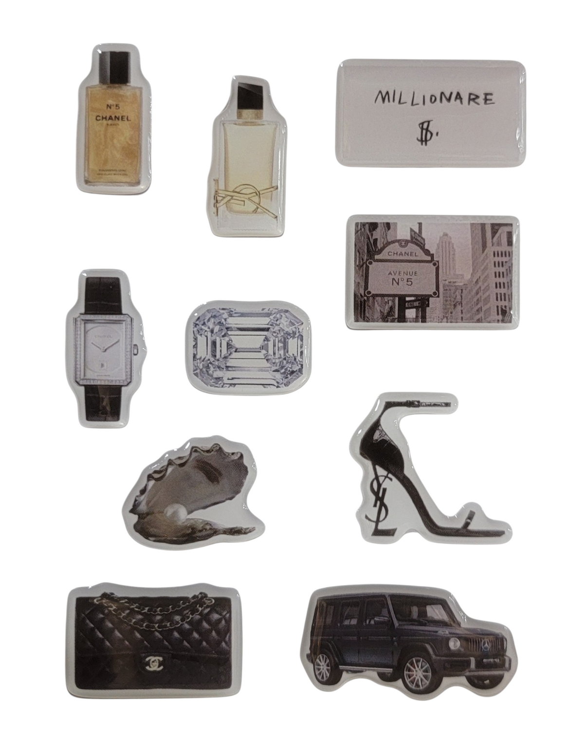 Millionaire Edit 3D Puff Sticker Pack for Phone, Laptop & Accessories