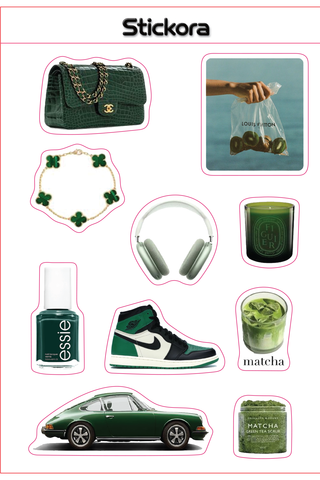 Matcha Luxe 3D Puff Sticker Pack for Phone, Laptop & Accessories
