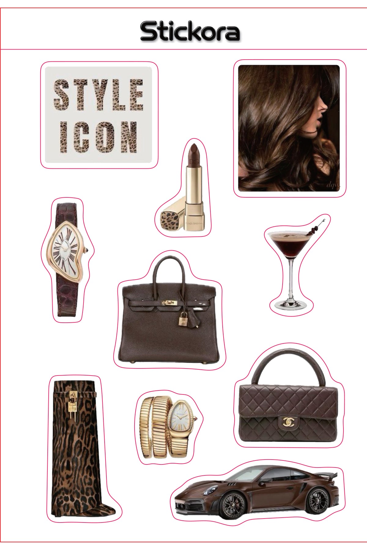 Cocoa Chic 3D Puff Sticker Pack for Phone, Laptop & Accessories