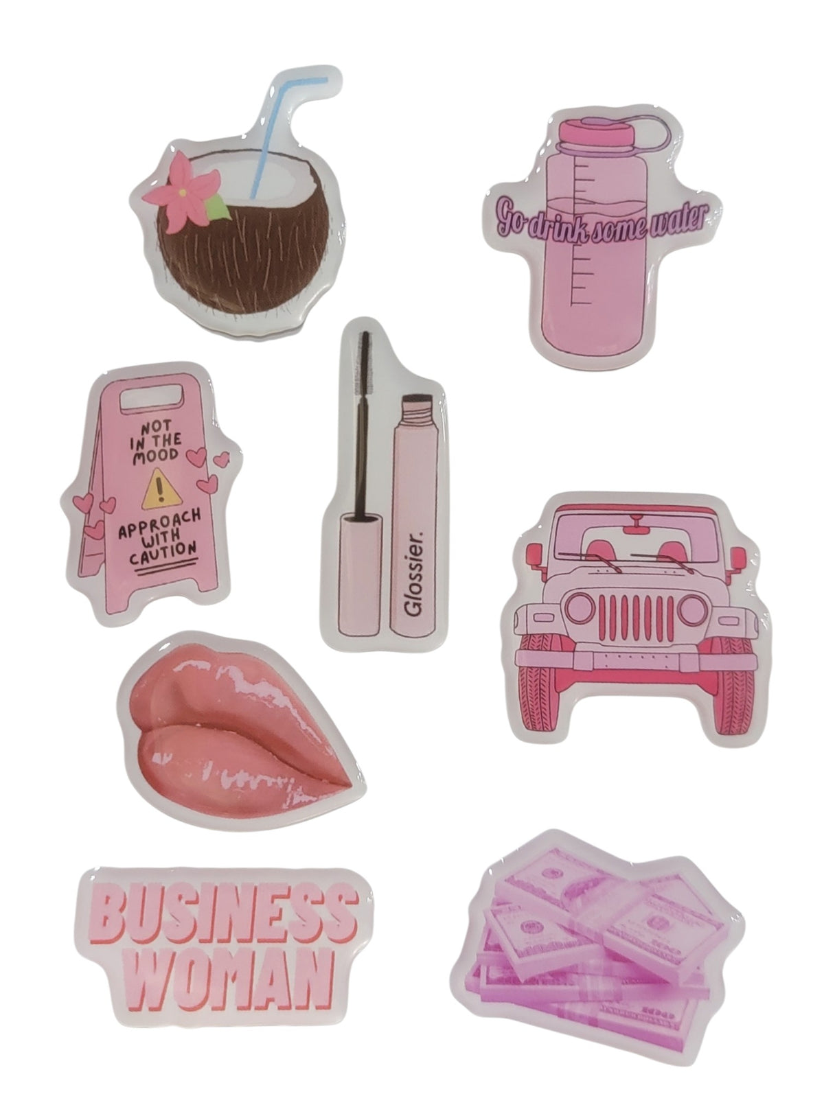 Boss Babe 3D Puff Sticker Pack for Phone, Laptop & Accessories