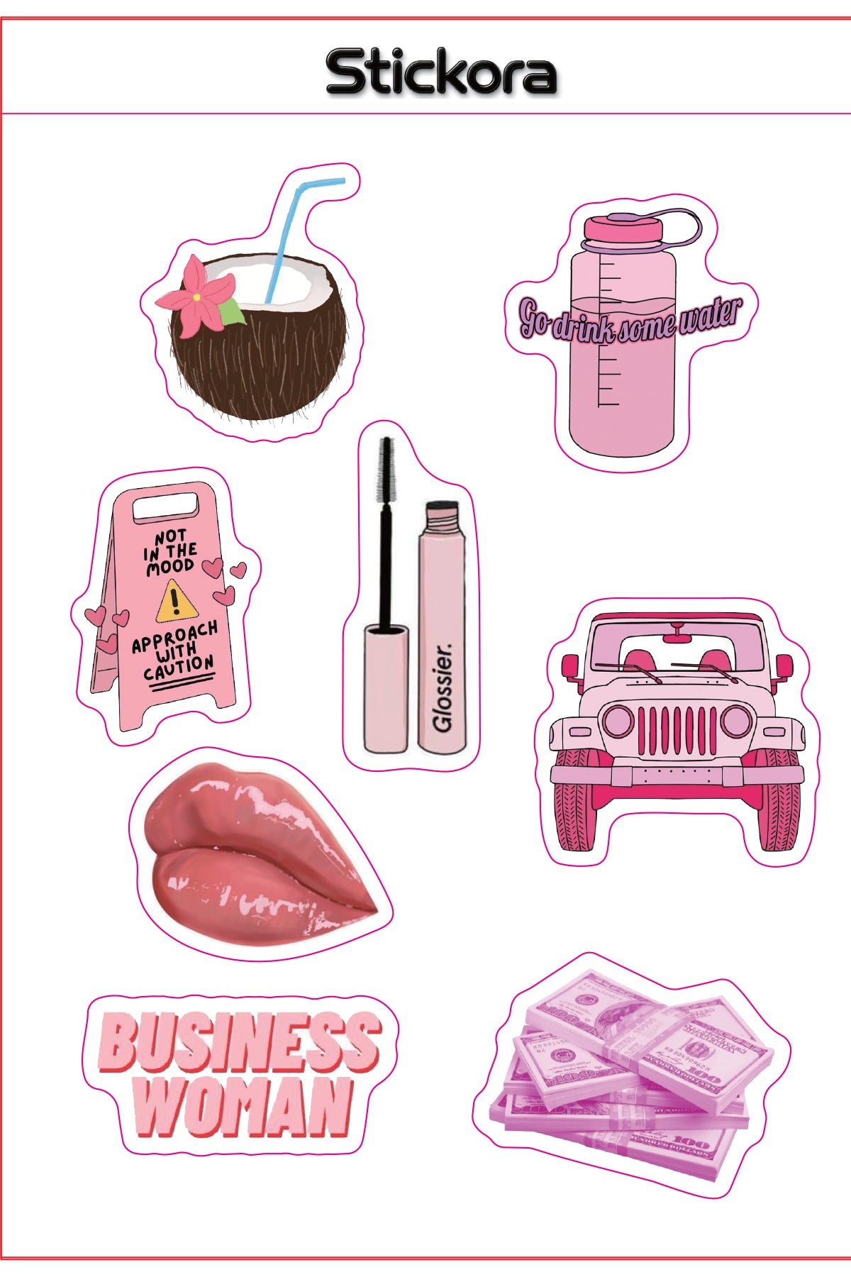 Boss Babe 3D Puff Sticker Pack for Phone, Laptop & Accessories