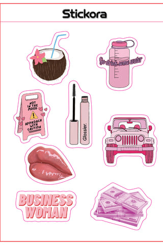 Boss Babe 3D Puff Sticker Pack for Phone, Laptop & Accessories