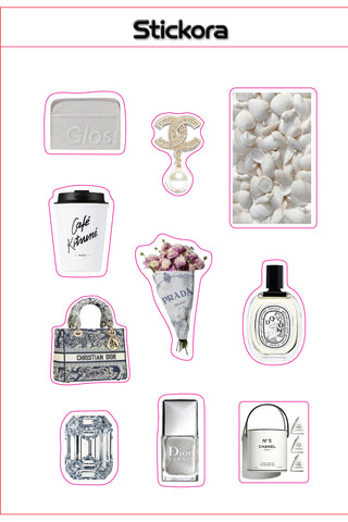Ivory Luxe 3D Puff Sticker Pack for Phone, Laptop, iPad & Accessories