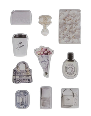 Ivory Luxe 3D Puff Sticker Pack for Phone, Laptop, iPad & Accessories