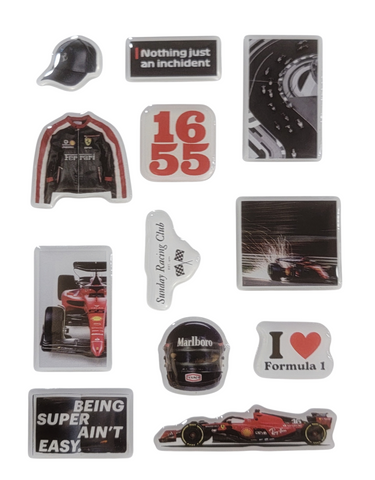 F1 Racing Legends 3D Puff Sticker Pack for Phone, Laptop & Accessories