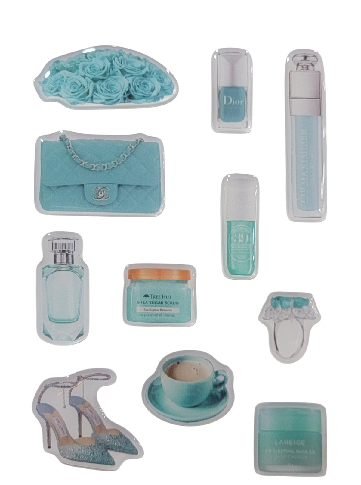 Luxury Lifestyle 3D Puff Sticker Pack for Phone, Laptop & Accessories
