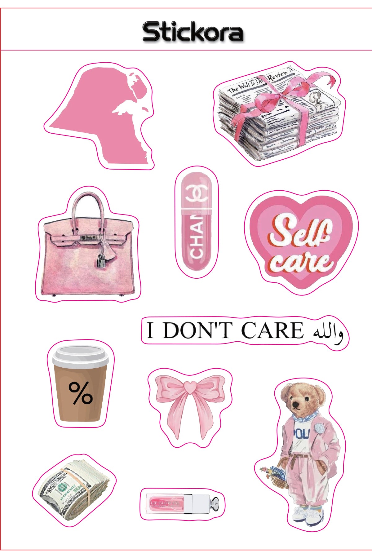 Coquette Bliss 3D Puff Sticker Pack for Phone, Laptop & Accessories