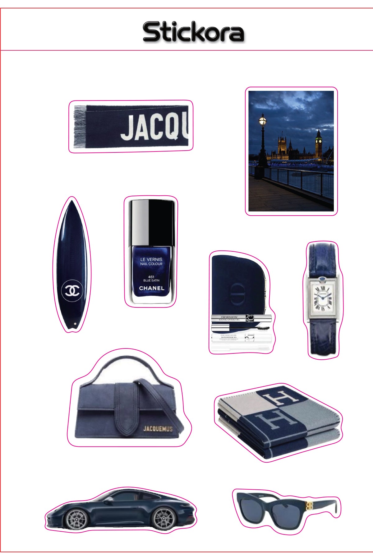 Midnight Luxe 3D Puff Sticker Pack for Phone, Laptop & Accessories