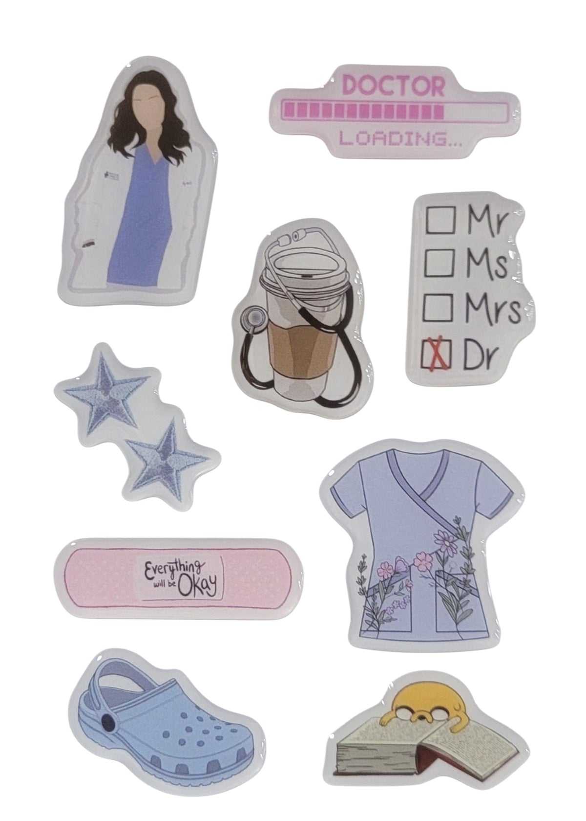 Medical Doctor Life 3D Puff Sticker Pack for Phone, Laptop & Accessories
