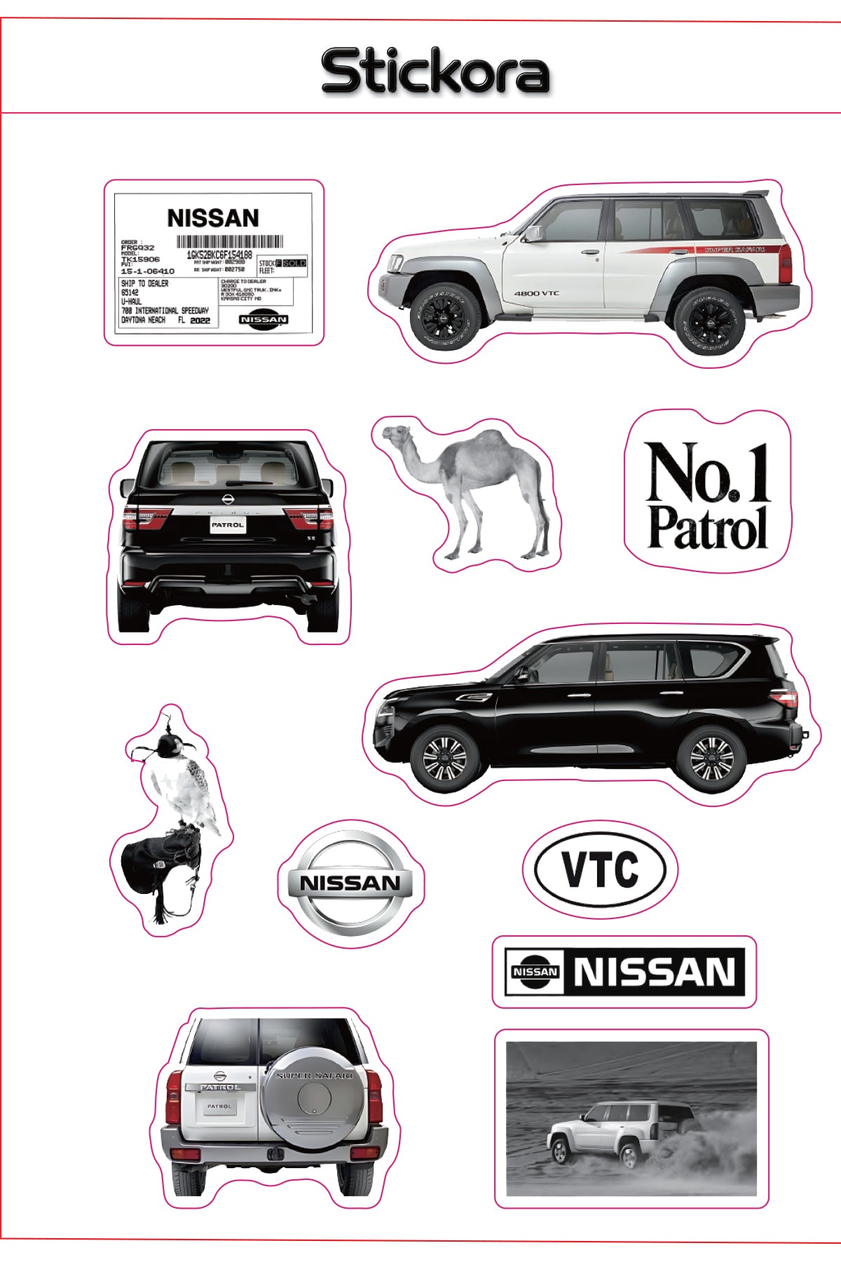 Patrol Nation 3D Puff Sticker Pack | Nissan Patrol, VTC & Desert Off-Road Stickers