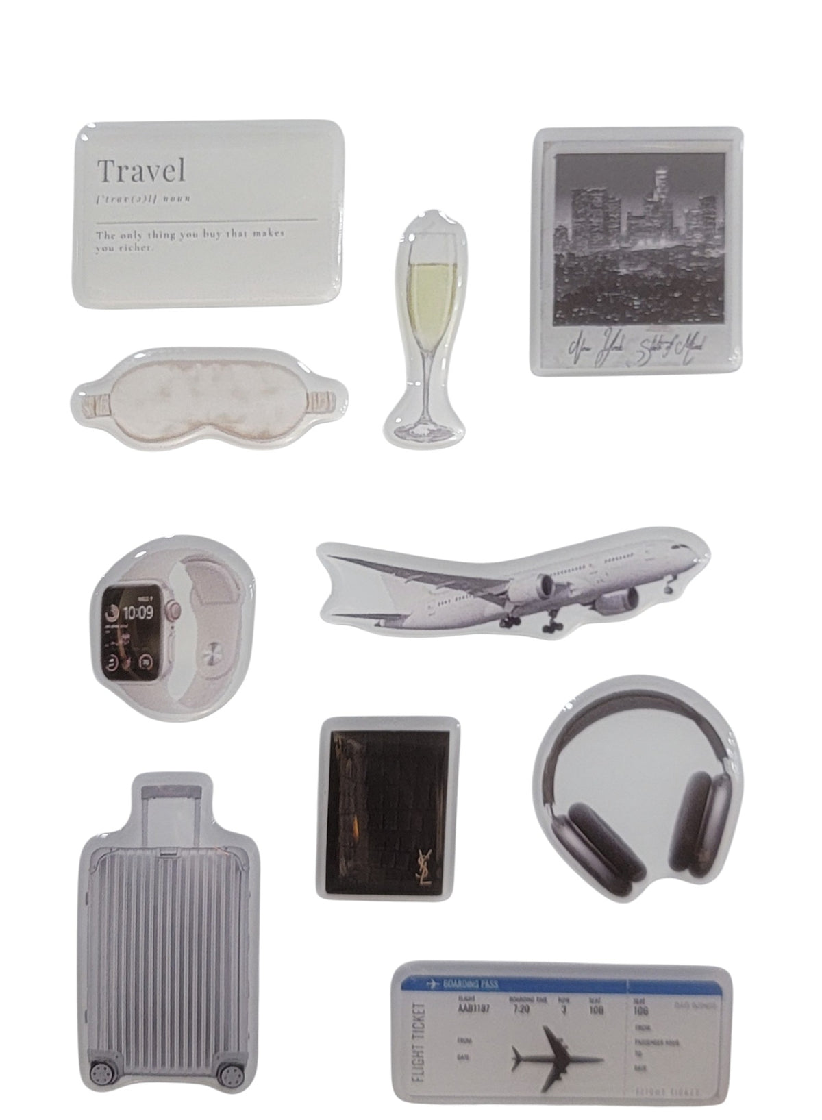 Wander Luxe 3D Puff Sticker Pack for Phone, Laptop & Accessories