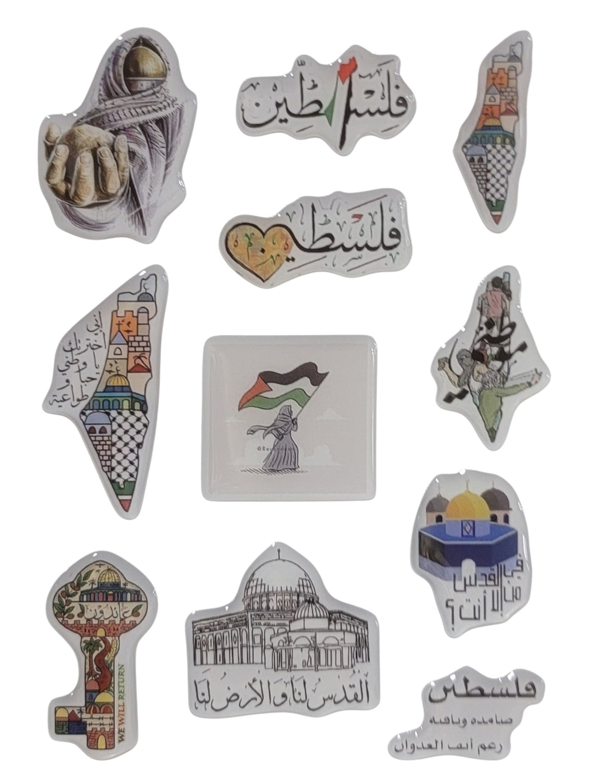 Palestine Heritage 3D Puff Sticker Pack for Phone, Laptop & Accessories