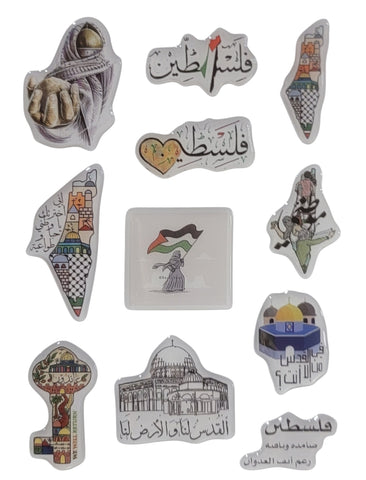 Palestine Heritage 3D Puff Sticker Pack for Phone, Laptop & Accessories