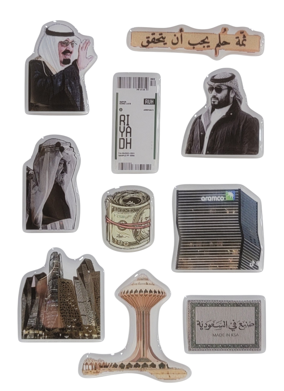 Saudi Legacy 3D Puff Sticker Pack | Riyadh, Saudi Arabia & KSA Aesthetic Stickers