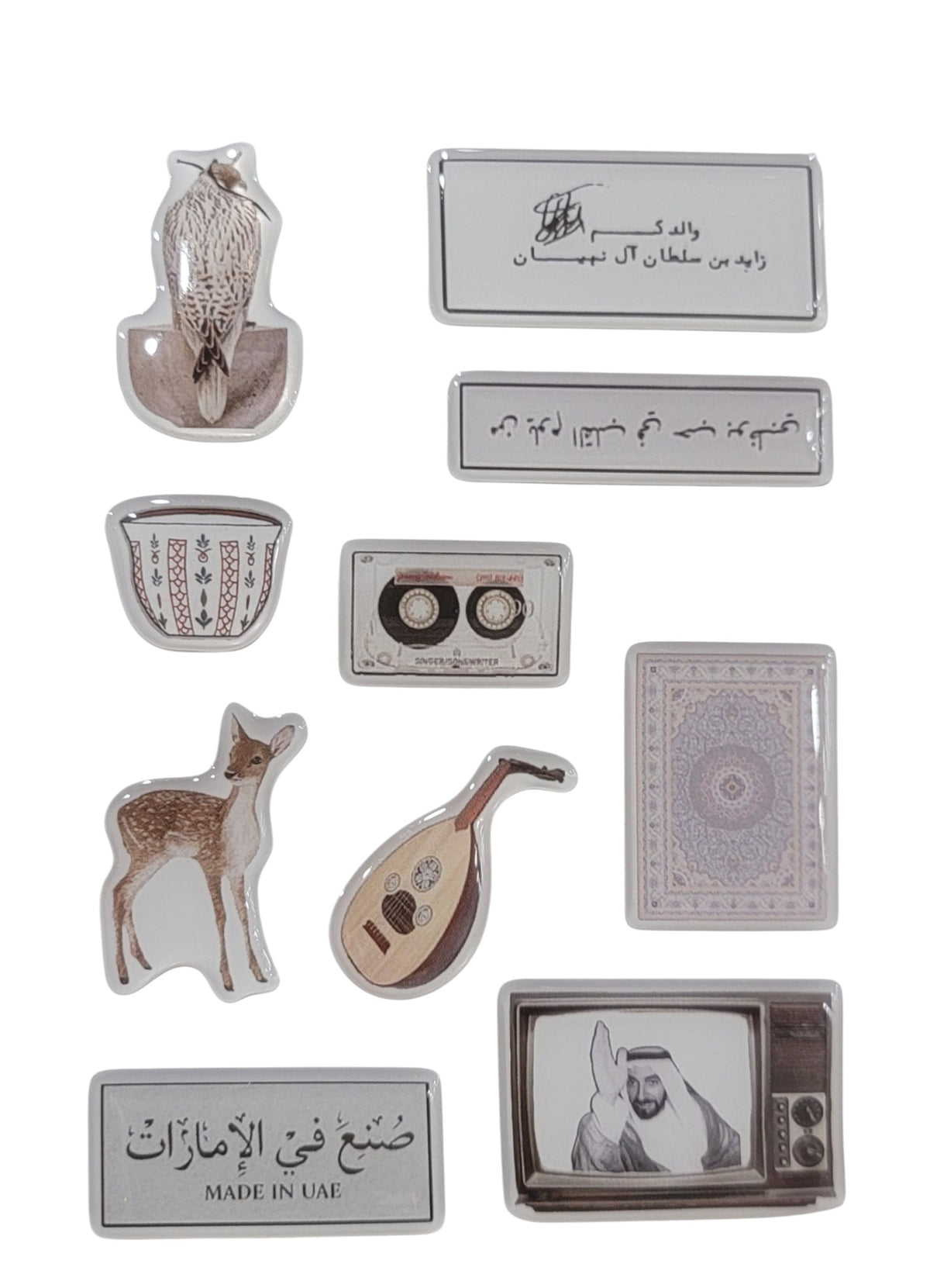 Emirati Heritage 3D Puff Sticker Pack for Phone, Laptop & Accessories