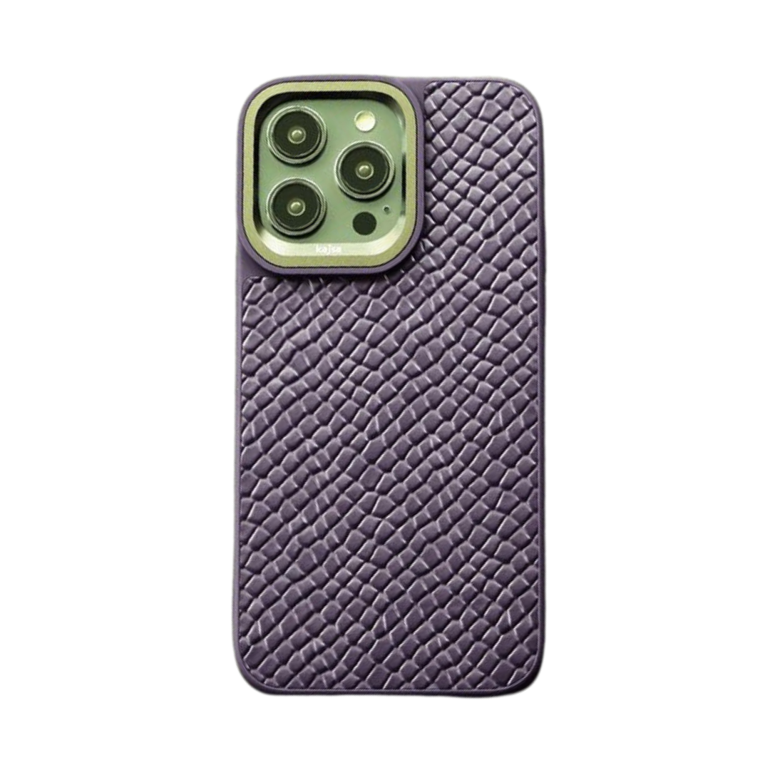 Kajsa Classic Purple Collection Genuine Leather Case For iPhone