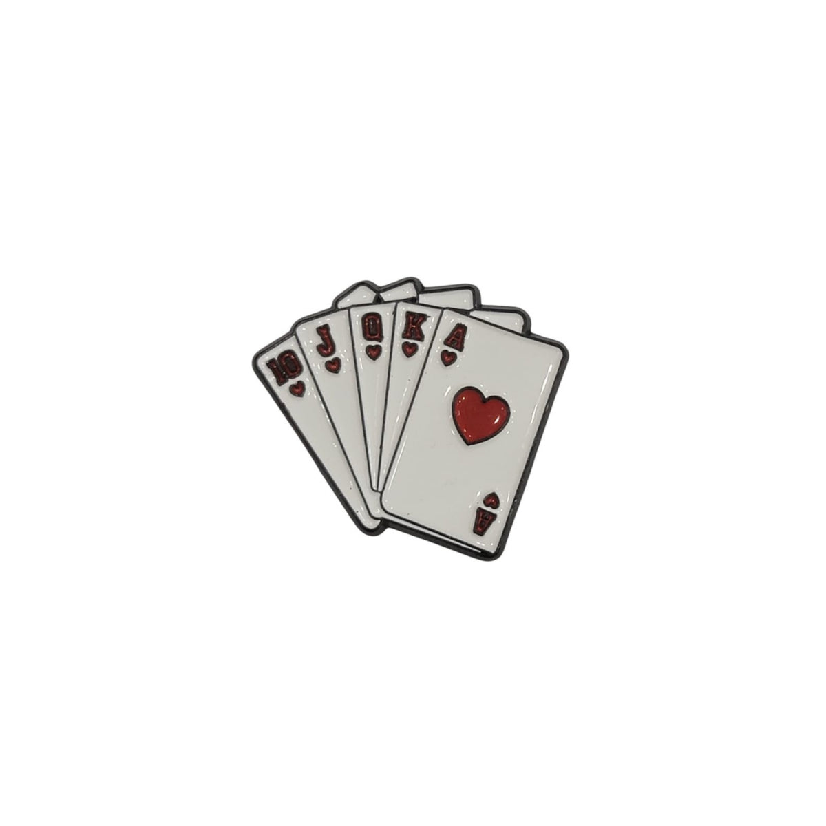 Metal Enamel Brooches 3m Sticker Poker Cards Metal Charms