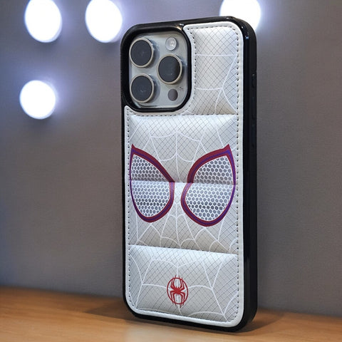 Spiderman Eyes Red Puffer White Premium Case