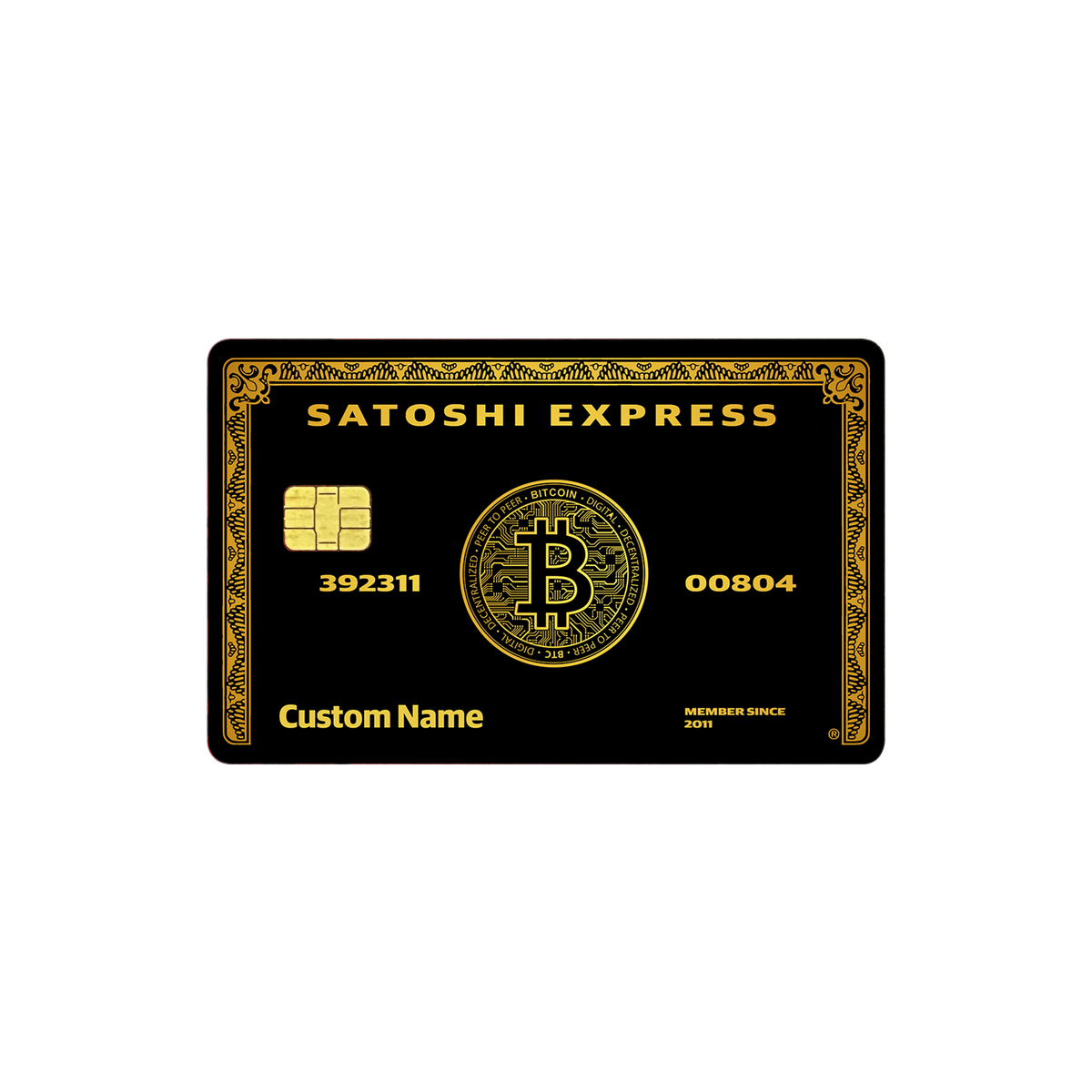 Bitcoin Premium Black Gold