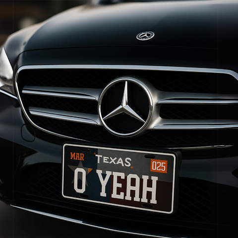 O YEAH Custom Number Plate