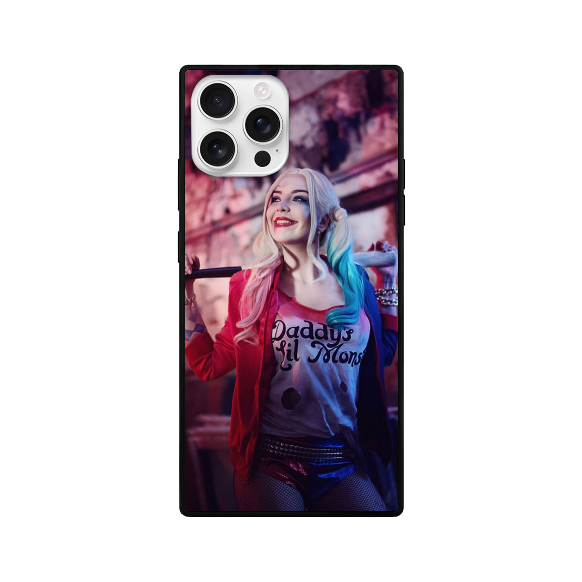 Harley Quinn Phone Case – Pink & Blue Pigtails Edition