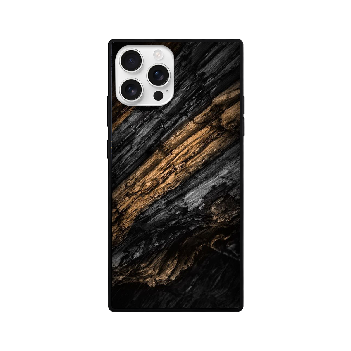 Black Gold Stone Texture Phone Case – Premium Edition