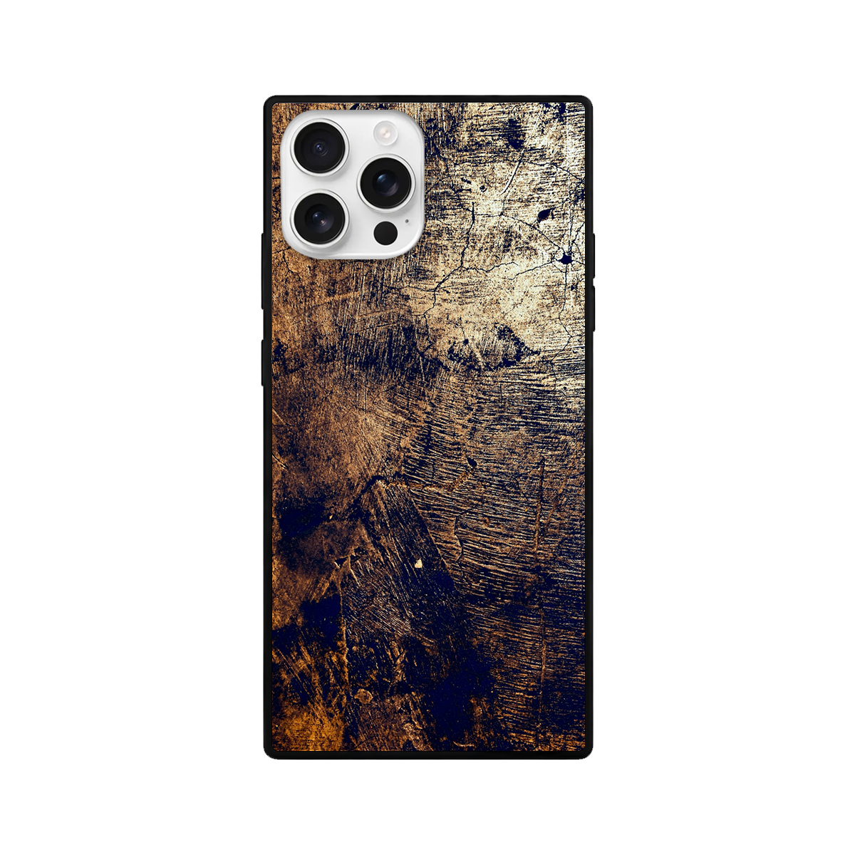 Rustic Gold Wood Texture Phone Case – Premium Edition