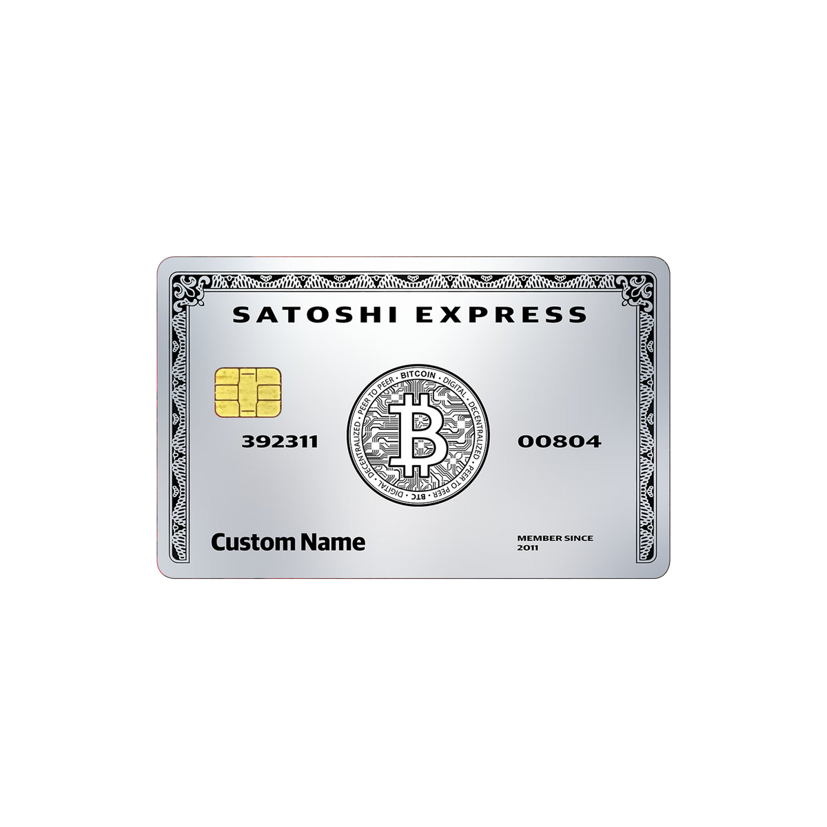 Bitcoin Premium Silver Black