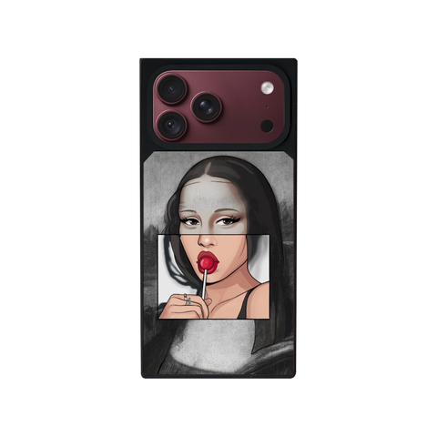 Monalisa Trend Customized Square Glass for Iphone Models