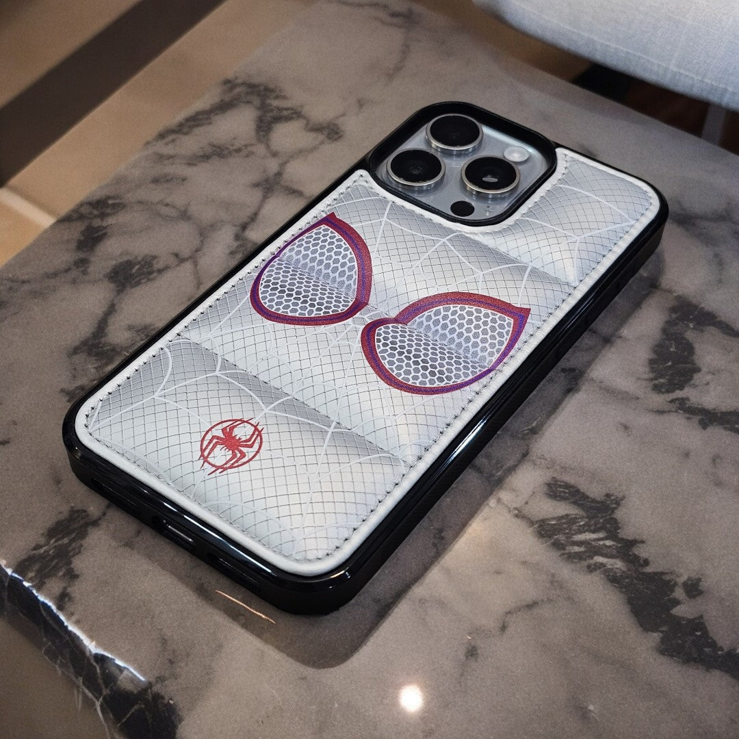 Spiderman Eyes Red Puffer White Premium Case