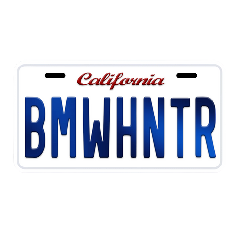 BMWHNTR Custom Number Plate
