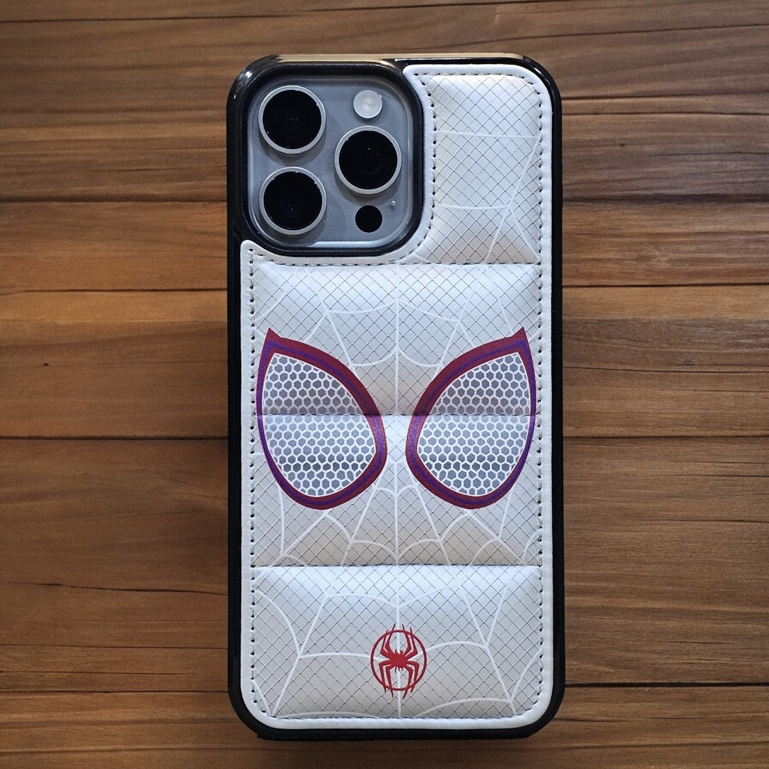 Spiderman Eyes Red Puffer White Premium Case