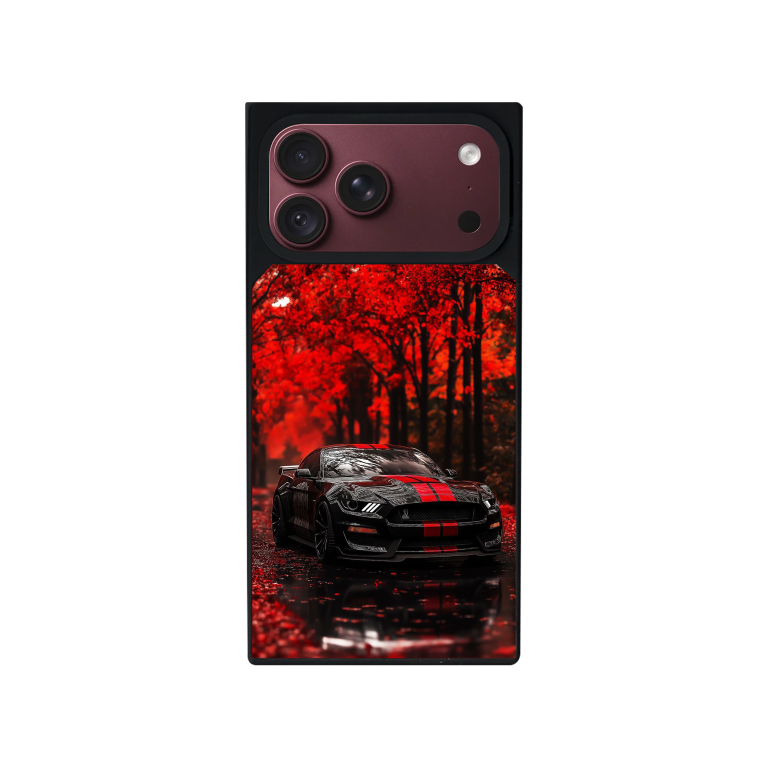 Mustang Customized Square Glass for Iphone Models