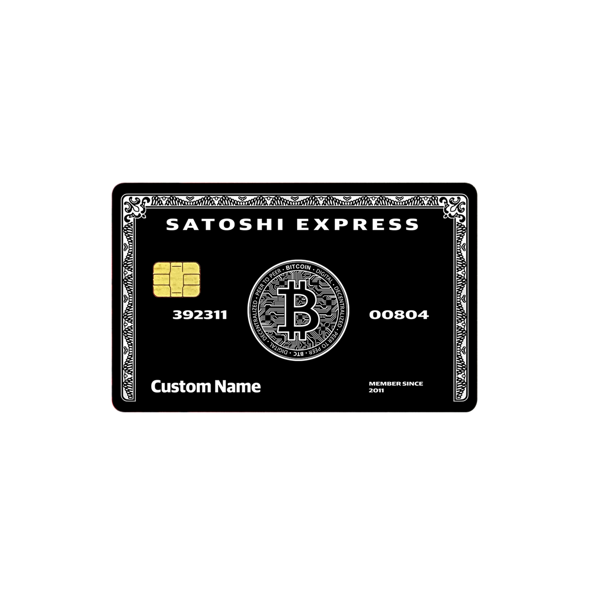 Bitcoin Premium Black Silver