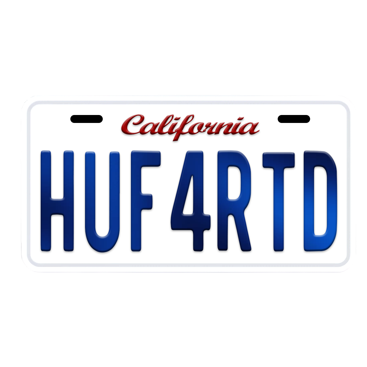 HUF4RTD Custom Number Plate
