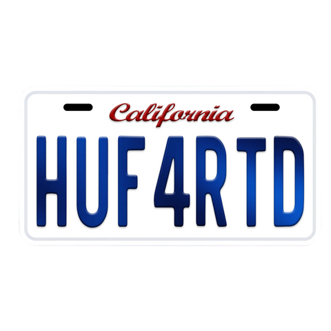 HUF4RTD Custom Number Plate