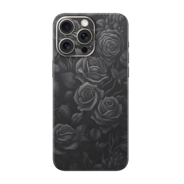 Black roses Transparent Printed Skin