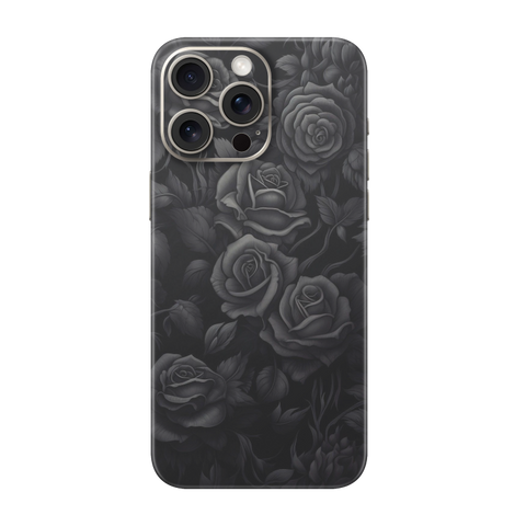 Black roses Transparent Printed Skin