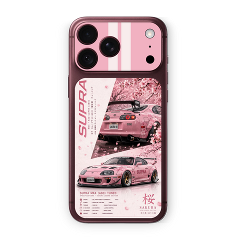 Pink Sakura Toyota Supra MK4 Phone Skin for iPhone | Japanese JDM Edition – WrapNation