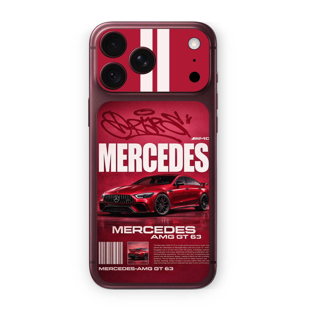 Red Mercedes-AMG GT 63 Phone Skin for iPhone | WrapNation