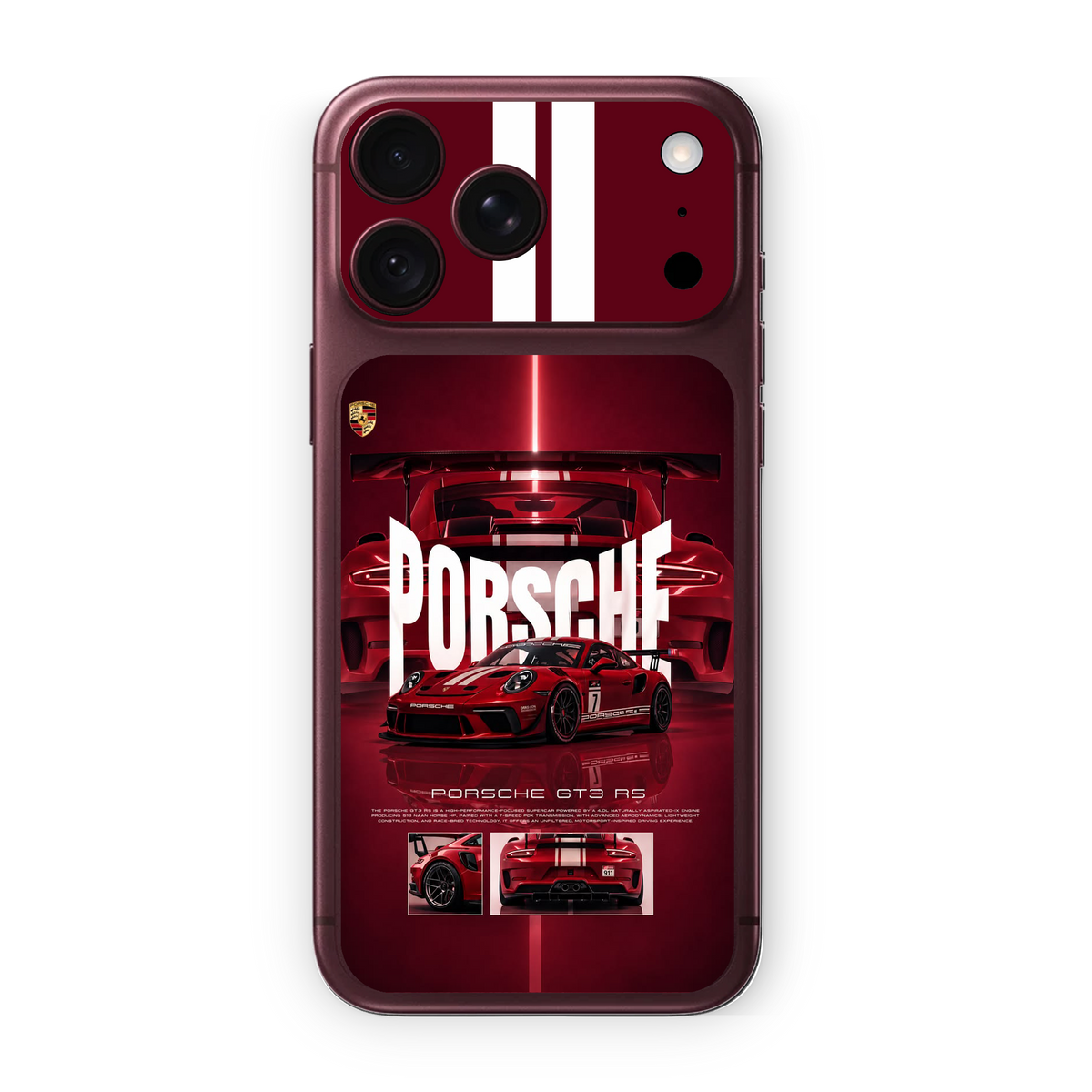 Red Porsche GT3 RS Phone Skin for iPhone | WrapNation