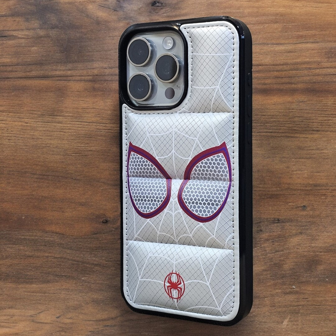 Spiderman Eyes Red Puffer White Premium Case