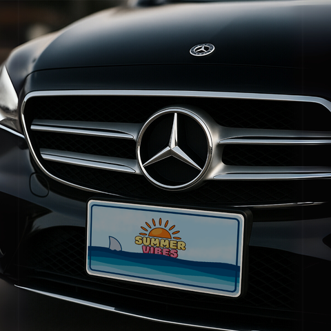 SUMMER VIBES Custom Number Plate
