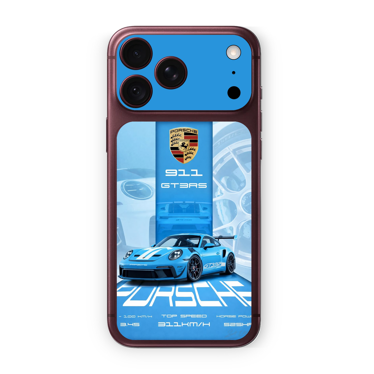 Blue Porsche 911 GT3 RS Phone Skin for iPhone | WrapNation