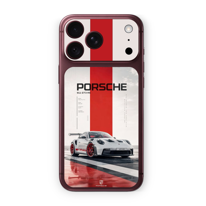 White & Red Porsche 911 GT3 RS Phone Skin for iPhone | WrapNation